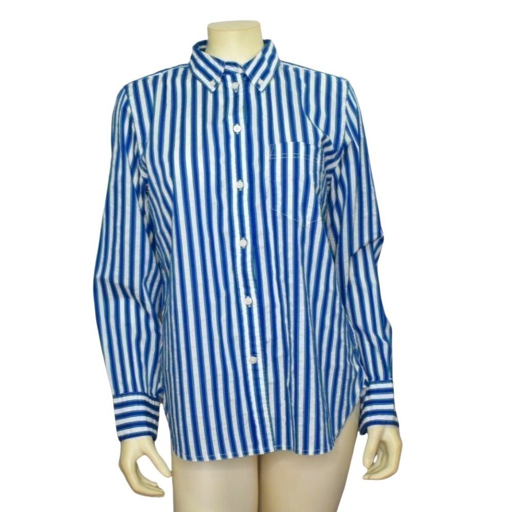 J CREW Classic-fit shirt‎ in textured stripe SZ 12